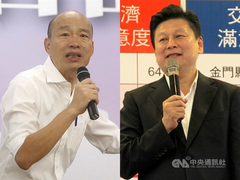 高雄市長韓國瑜團隊聲請停止執行罷免案,過去曾力挺韓國瑜(左)參選總統的無黨籍立委傅崐萁(右)16日說反對韓國瑜這樣做,此時應該要無聲勝有聲。(中央社檔案照片)