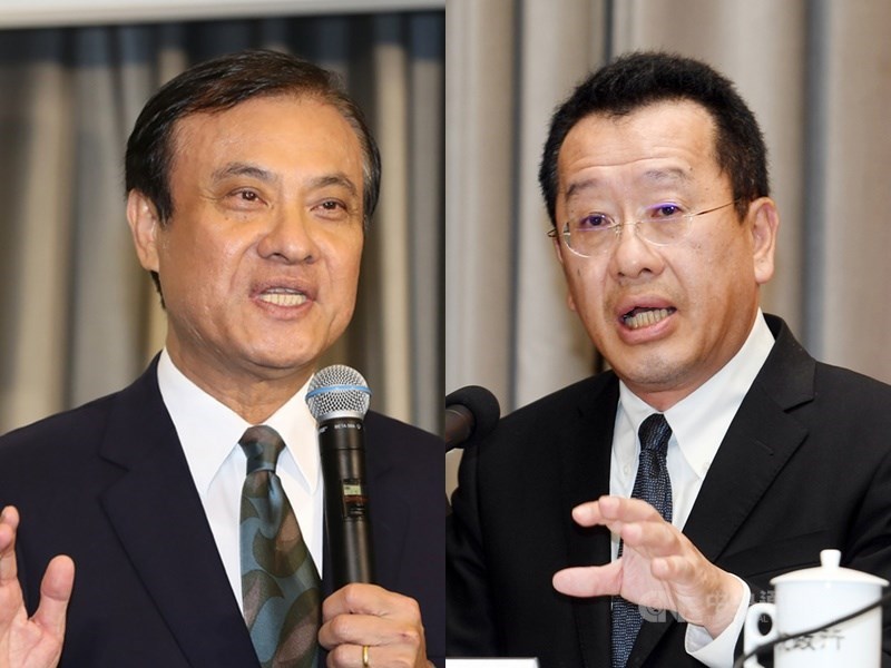 總統府18日公布520後新的人事布局,前立法院長蘇嘉全(左)接任總統府秘書長,金管會主委顧立雄(右)轉任國安會秘書長。(中央社檔案照片)