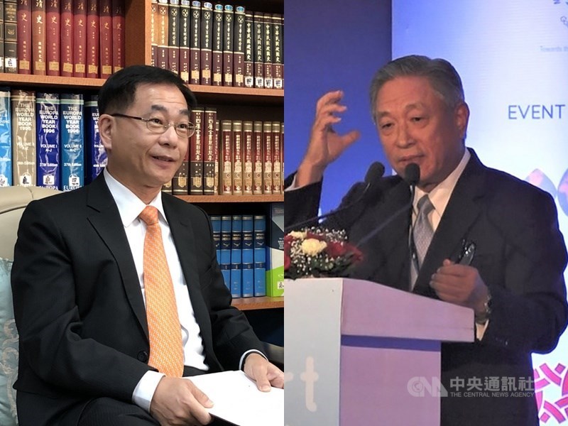 外交部9日發布人事令,駐印度代表田中光(右)接任外交部政務次長,駐印度代表一職則由亞東太平洋司司長葛葆萱(左)接任。(中央社檔案照片)