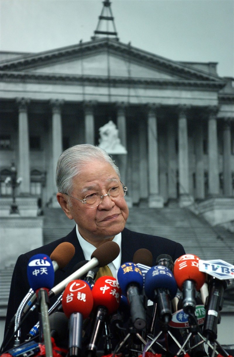 李登輝2005年10月19日在美國國會山莊發表簡短演說,是中華民國首位卸任總統在美國國會發表演說。(中央社檔案照片)