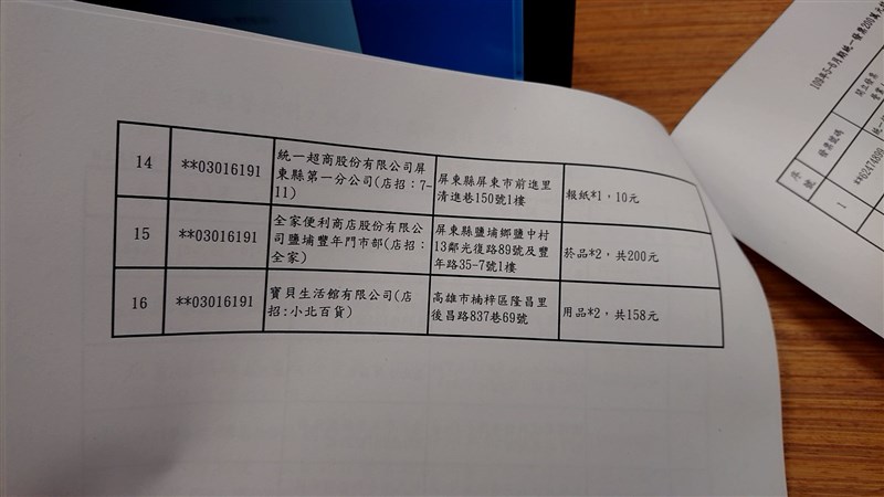 統一發票109年5、6月期統一發票共開出16個特別獎。(中央社)