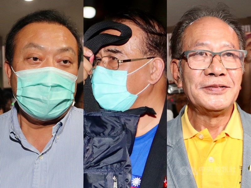 立委涉嫌收賄案,台北地方法院4日下午裁定立委蘇震清(左)、廖國棟(中)、陳超明(右)等7人羈押禁見。(中央社檔案照片)