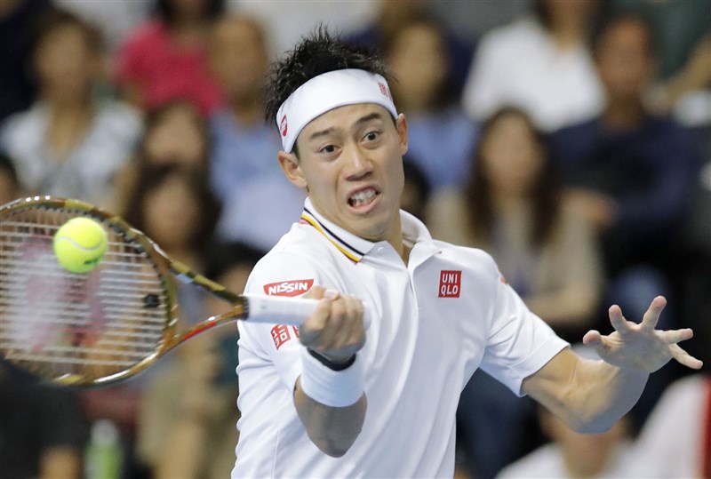 日本男網好手錦織圭16日表示,他待在佛羅里達州期間進行武漢肺炎檢測,結果呈現陽性反應。(共同社)