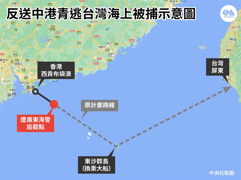 12名偷渡港人被扣留在深圳近一個月,刑事拘留37天的期限將至,家屬委任的律師仍遲遲無法會見。(中央社製圖)