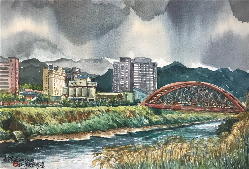 水返腳改名汐止百年高燈立展水彩人文地景 文化 中央社cna