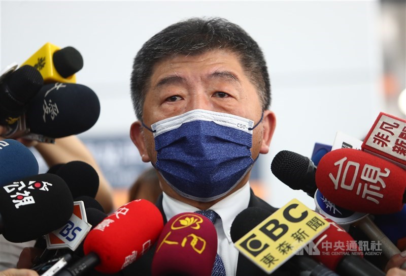 加利科技公司以中國口罩混充台製口罩，還自稱防護效率優於醫療口罩。疫情指揮中心指揮官陳時中4日表示，這已經不是品質的問題，這樣完全不合法。中央社記者王騰毅攝 109年9月4日