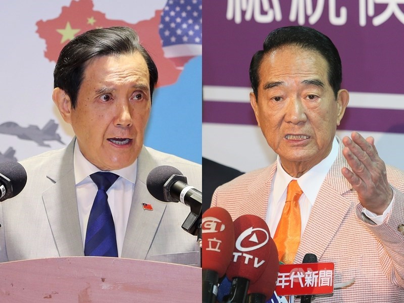 根據自由亞洲電台報導,與中國情報系統有關的深圳振華數據公司集全球重要人士個資,台灣名單內包含馬英九(左)、宋楚瑜(右)等政要及科技業老闆。(中央社檔案照片)