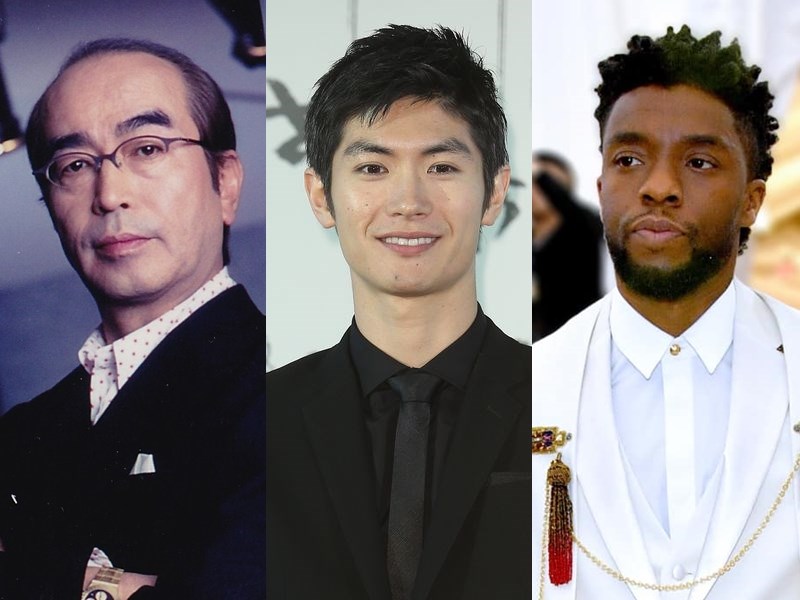 不只台灣,國外娛樂圈也有不少明星去世。包括日本喜劇泰斗志村健(左)、人氣演員三浦春馬(中)和電影「黑豹」男星查維克博斯曼(右)。(左圖起取自facebook.com/kenshimura.global、中央社檔案照片、facebook.com/BlackPantherMovie)
