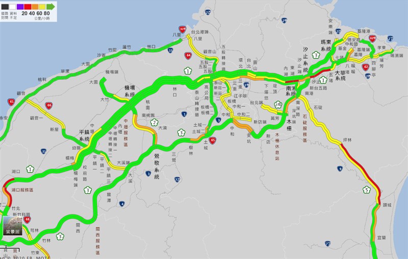 中秋連假第3天北上車潮湧現國5頭城坪林時速不到40公里 生活 重點新聞 中央社cna