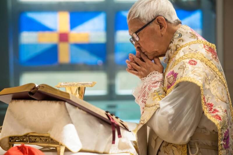 天主教香港教區榮休主教陳日君（圖）被控違反香港國安法，教廷與教宗方濟各對此事保持沉默。（圖取自facebook.com/cardzen）