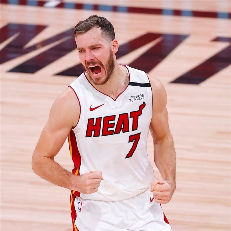 NBA熱火主控德拉吉奇11日帶傷上陣,在首節剩下1分9秒時替補出賽,為球隊注下一隻強心針。(圖取自facebook.com/GoranDragicNBA)