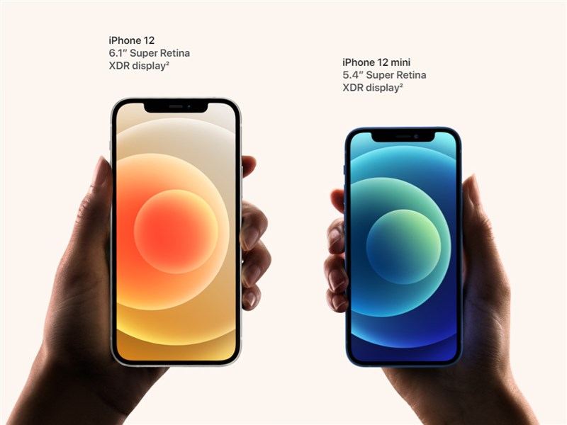 蘋果(Apple)發表4款新5G版iPhone,包括iPhone 12(左)、iPhone 12 mini(右)。(圖取自蘋果網頁apple.com)