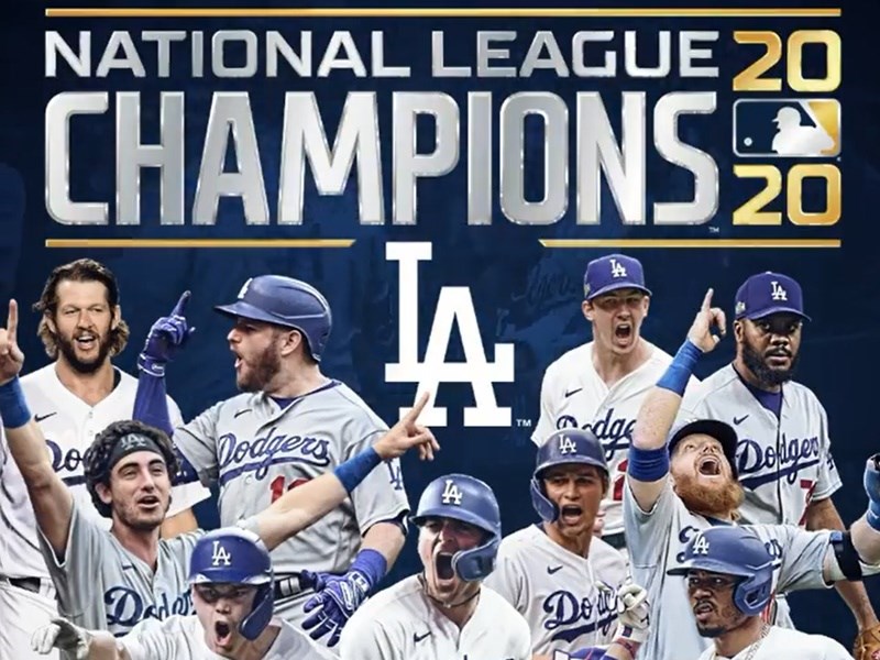 道奇18日克服在國聯冠軍系列賽1勝3負的劣勢,最終4勝3敗逆轉淘汰勇士,4年內3度闖進MLB世界大賽。(圖取自.instagram.com/dodgers)