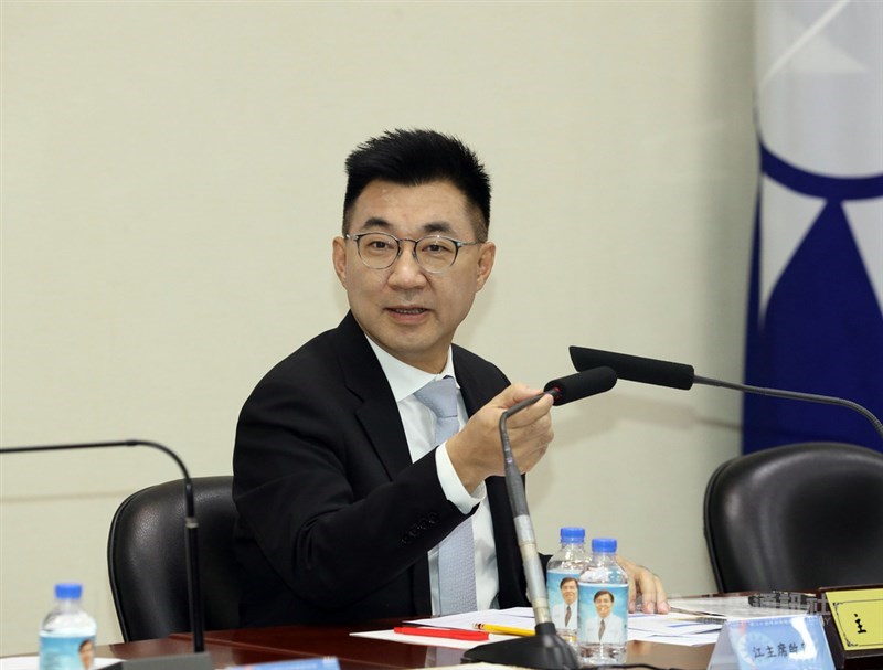 國民黨內傳出要拱黨主席江啟臣角逐下屆桃園市長,江啟臣24日說,這個想像力太豐富,「我沒有想過」。(中央社檔案照片)