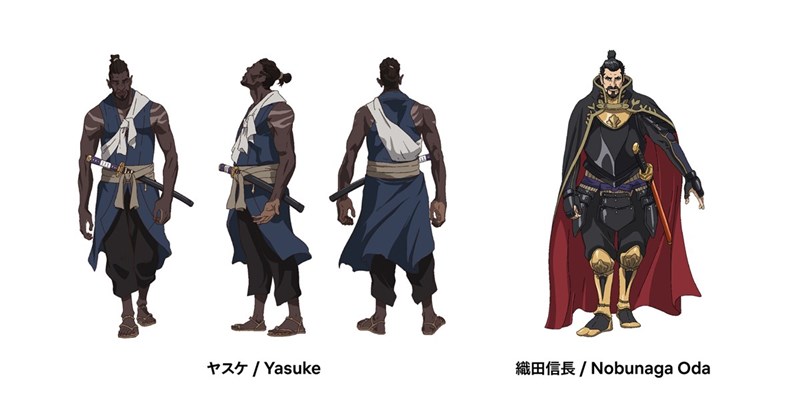 Netflix在日本東京舉辦「2020 Netflix線上動漫祭」,27日公布多部新作資訊,其中包含以日本武將織田信長的非裔武士「彌助」為藍本所發展出的全新原創動畫Yasuke。(Netflix提供)中央社記者葉冠吟傳真 109年10月27日