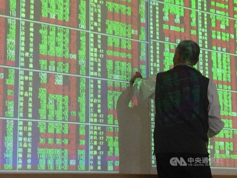 台股29日開盤急挫超過200點,電、金、傳同步下跌,失守12600點與季線,低點至12583.37點。(中央社檔案照片)