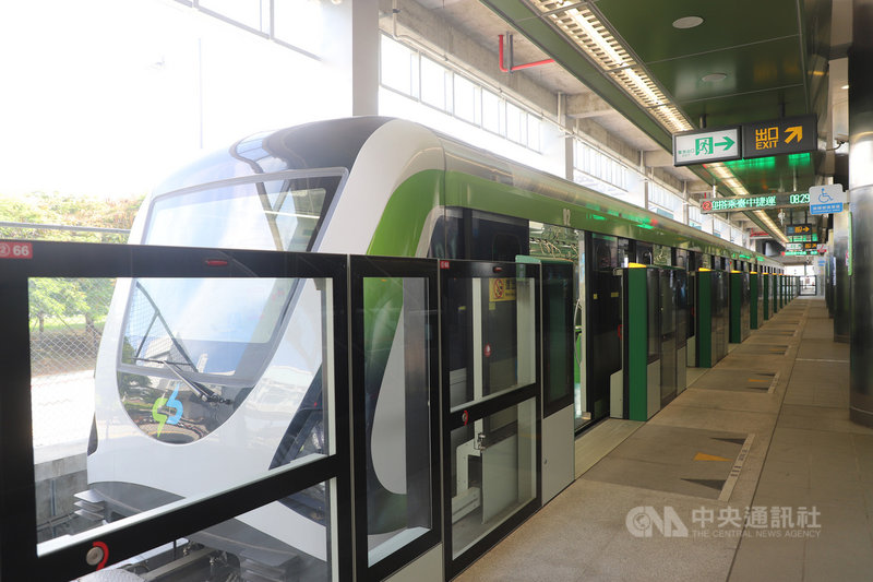 台中捷運綠線16日試營運,但初期僅一條路線,外界擔憂搭乘率不高,虧損將成營運一大挑戰。(台中市政府提供)中央社記者蘇木春傳真 109年11月15日