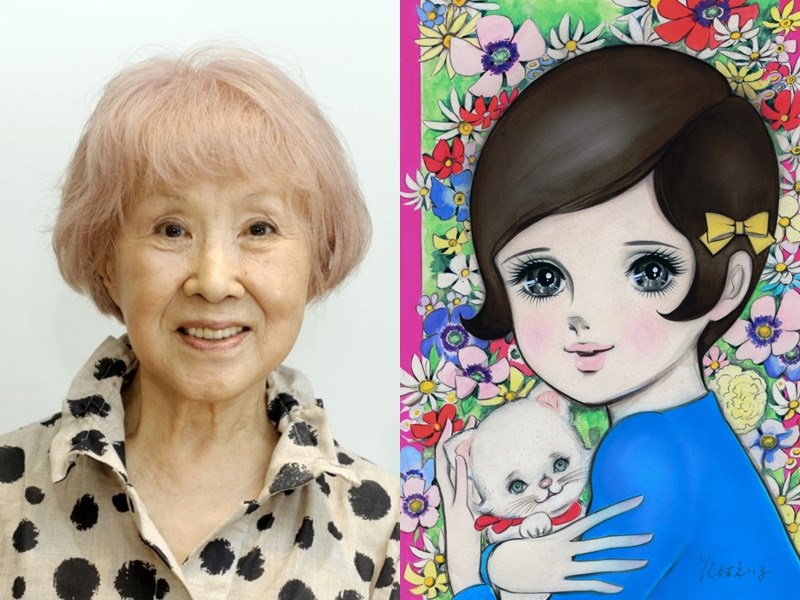 日本少女漫畫開山祖師級的漫畫家花村榮子(左),3日因多重器官衰竭於東京都內的家中去世,享壽91歲。她發表了許多漫畫作品,其中以1966年的作品「霧中少女」(右)廣受關注。(共同社)