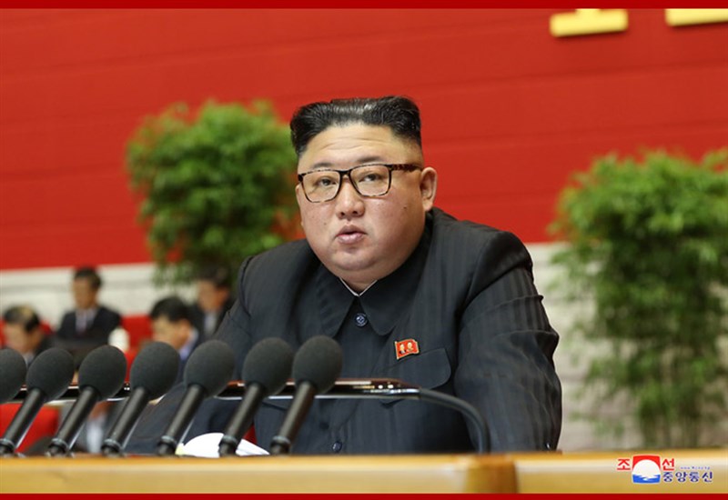 北韓國營媒體7日報導,北韓領導人金正恩在執政黨勞動黨第8次全國代表大會上,矢言強化軍事能力。(圖取自北韓中央通信社網頁kcna.kp)