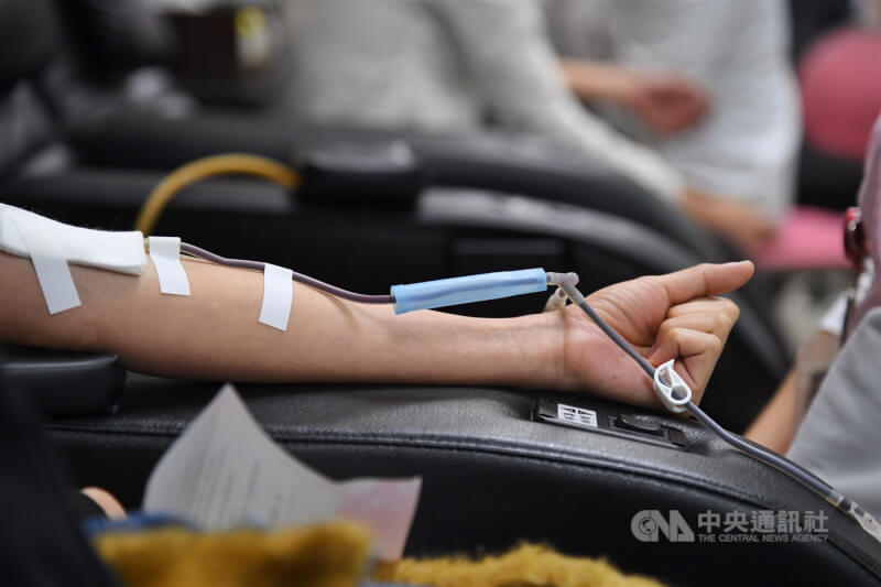 台灣血液基金會統計，全台只剩3.4天血液存量。（中央社檔案照片）