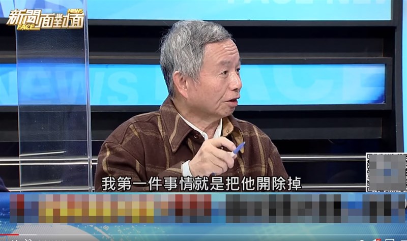 前衛生署長楊志良(圖)12日在政論節目中說,若他是該院院長會開除確診醫師。疫情指揮中心指揮官陳時中13日回應表示「我無言以對」。(圖取自新聞面對面YouTube頻道網頁)