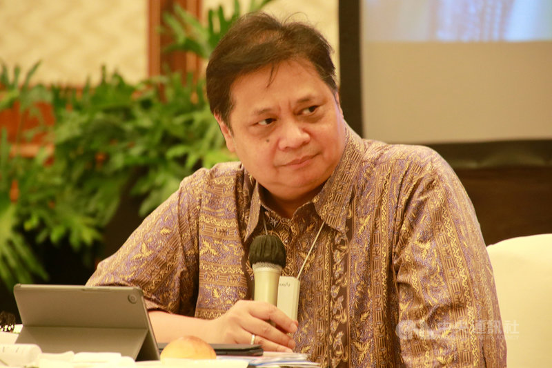 印尼抗疫與國家經濟復甦委員會主席艾朗嘉據傳在2020 年底確診,未曾對外說明。他18日表示捐出恢復期血漿,要幫助染疫者治療,才首度證實染疫。圖攝於2020年9月。中央社記者石秀娟雅加達攝 110年1月20日