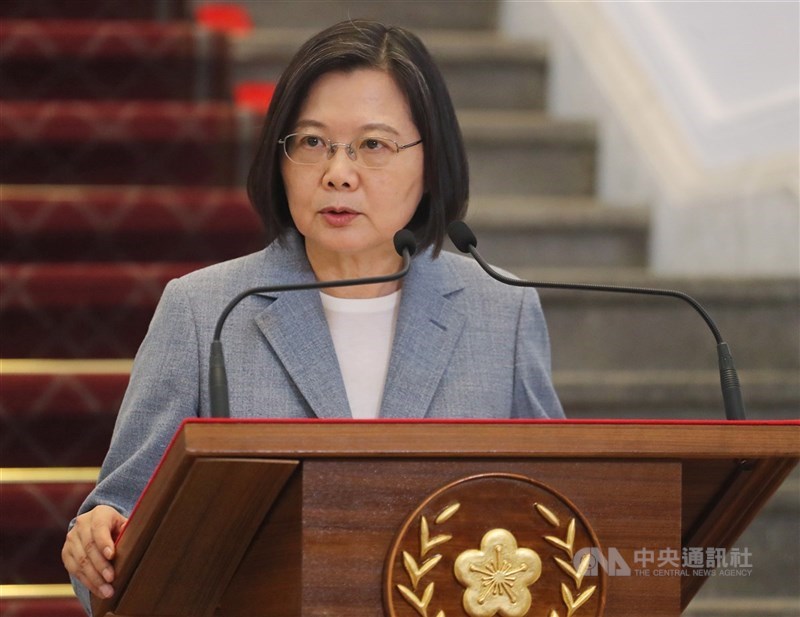 蓋亞那共和國因中國施壓而宣布終止與台灣設立辦公室的協議,總統蔡英文對中國政府的行徑表達抗議與譴責。(中央社檔案照片)
