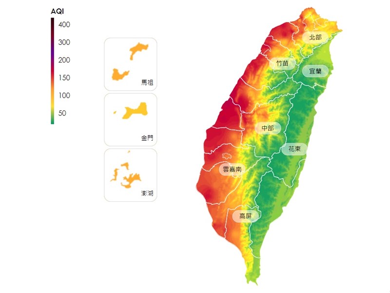 空氣品質西半部一片紅鄭明典 空氣汙染有點嚴重 生活 重點新聞 中央社cna