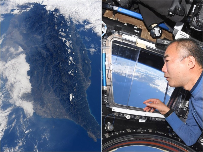 日籍太空人野口聰一19日分享台灣空拍照,不僅讓台灣人說感到驕傲,連日本人也致謝說「邊看照片邊空想遊台灣」。(圖取自twitter.com/astro_soichi)