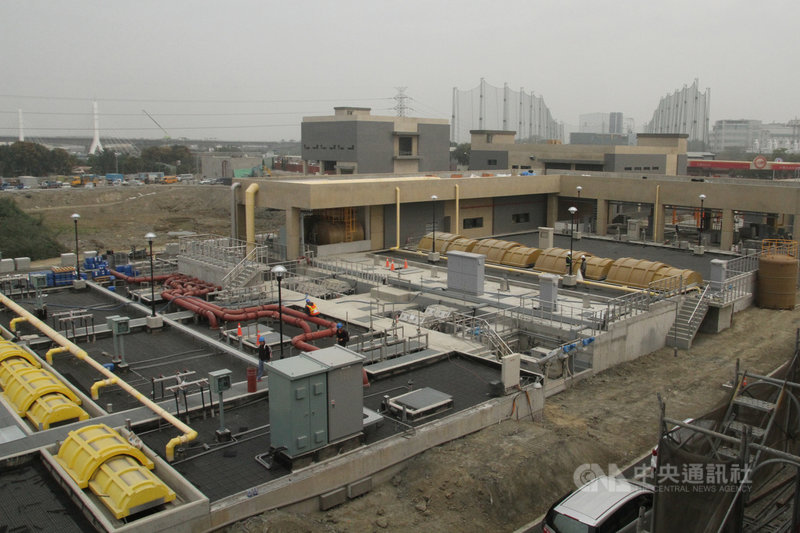 台南市永康水資源回收中心及再生水廠即將完工,總建設經費為新台幣25.75億元,全部工程完成後每天可處理2.9萬噸污水。中央社記者楊思瑞攝 110年3月4日