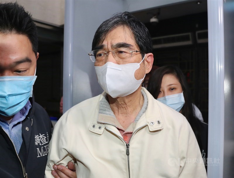 光寶集團創辦人宋恭源涉嫌內線交易,檢調約談宋恭源到案,9日凌晨移送北檢複訊。中央社記者張皓安攝 110年3月9日