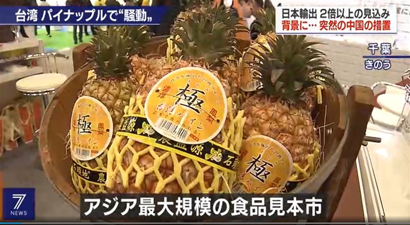 台灣鳳梨在日本已成熱門話題,日本放送協會10日早晚新聞都在報導。(圖取自日本放送協會網頁nhk.or.jp)