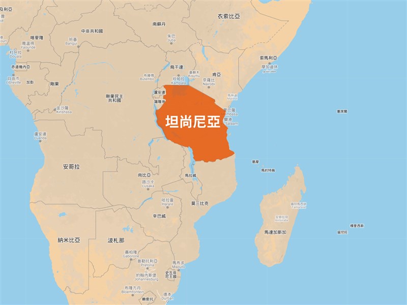 坦尚尼亞位於東非地區,北鄰肯亞,南鄰馬拉威與莫三比克。(圖取自Google地圖網頁google.com/maps)