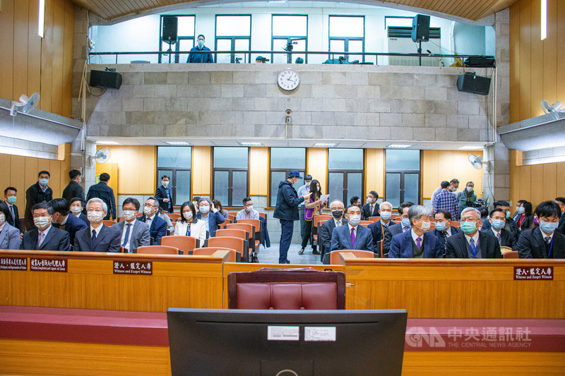 士林地方法院23日起連續3天在刑事第一法庭進行國民法官模擬法庭演練,現場審、檢、辯、學等相關單位都派員旁聽觀摩。(司法院提供)中央社記者蕭博文攝 110年3月23日