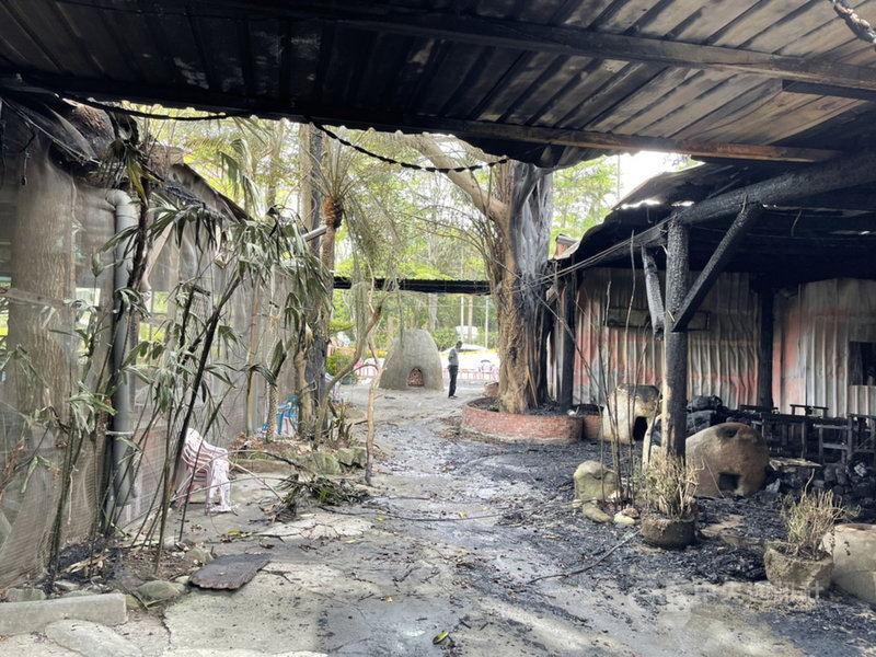 嘉義縣番路鄉童年渡假村3月31日焢窯區發生火警,火勢很快撲滅,損失輕微,並無人員傷亡;業者1日表示,不影響清明連假期間營運。(童年渡假村提供)中央社記者蔡智明傳真 110年4月1日
