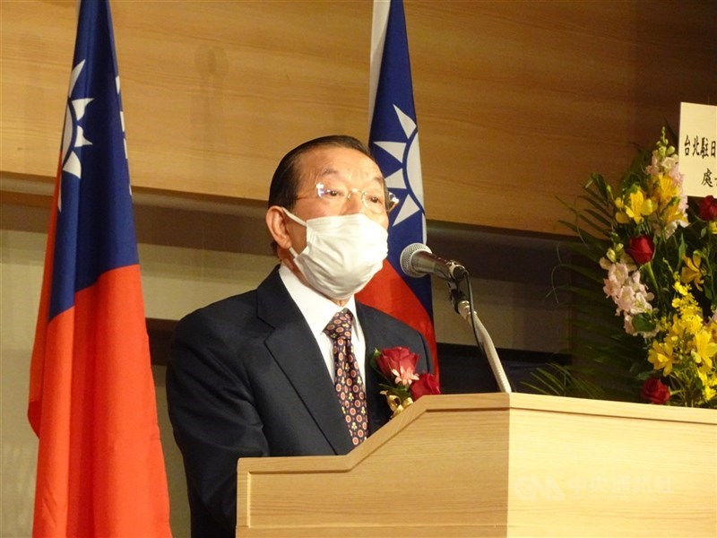中華民國留日台灣同鄉會11日晚間在東京舉行76週年懇親大會,駐日代表謝長廷致詞時表示,7月東京奧運將至,盼僑胞團結,為台灣的選手代表團加油,讓外國覺得台灣就是不一樣。中央社記者楊明珠東京攝 110年4月12日