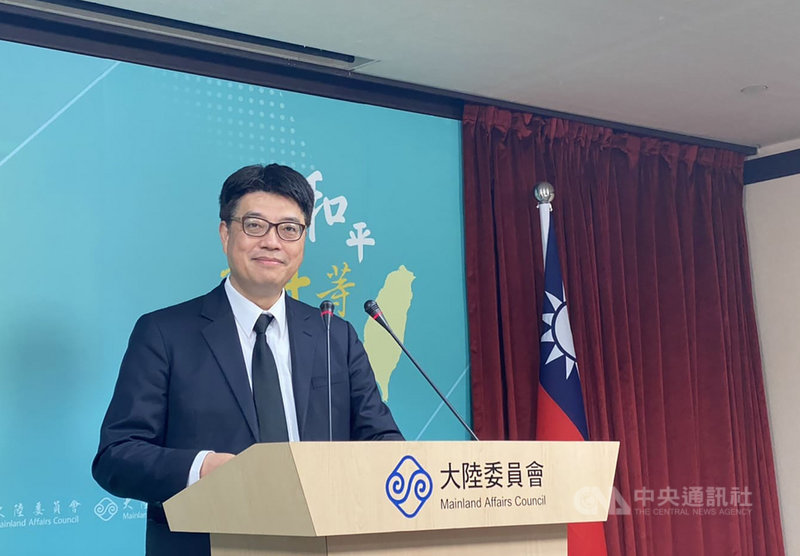 中國大陸國務院台灣事務辦公室發言人馬曉光14日稱國民黨1949年退踞台灣,從此喪失代表全中國合法政府的地位。大陸委員會發言人邱垂正15日指出,「中華民國成立迄今已110年,台灣從未屬於中華人民共和國,未來更不會是」。中央社記者賴言曦攝 110年4月15日
