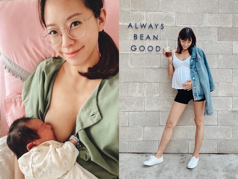 部落客Michelle在臉書分享哺乳照,卻遭留言批評裸露。(圖取自facebook.com/stayfitwithMi)
