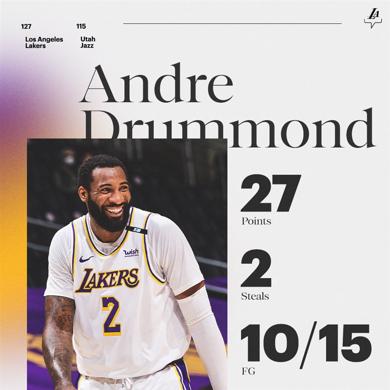 NBA洛杉磯湖人17日迎戰西區龍頭猶他爵士,靠著施洛德、德拉蒙(圖)聯手發威,歷經延長賽以127比115獲勝。(圖取自facebook.com/losangeleslakers)