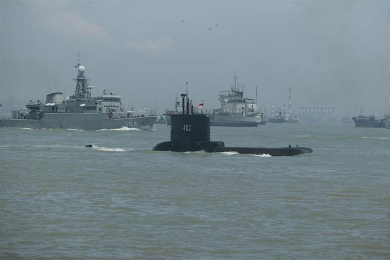 印尼失蹤潛艦KRI Nanggala-402已尋獲,艦上53人全數罹難。(印尼國軍提供)