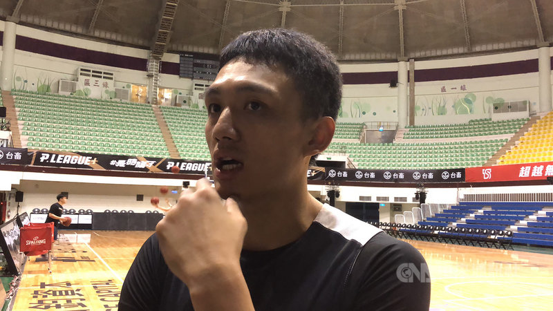 P. LEAGUE+ 桃園領航猿在僅以單洋將與福爾摩沙台新夢想家抗衡的情況下，季後挑戰賽爆冷以2比1領先，搶先聽牌，領航猿前鋒施晉堯29日坦言，不在預期內。中央社記者黃巧雯攝  110年4月29日