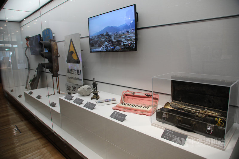 日本岩手海嘯紀念館屬國營設施,是日本東北規模最大的海嘯紀念館,分4大展示區,陳列許多受311大地震及海嘯災害的文物。中央社記者楊明珠岩手攝 110年5月4日