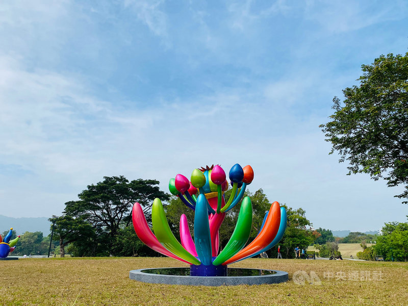 台灣藝術家賴純純創作的「奇花仙境」將與17件來自世界各地的創作,在東倫敦的金融區聯展。(駐英文化組提供)中央社記者戴雅真倫敦傳真 110年5月9日