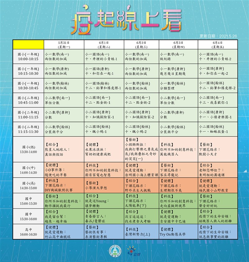 公視續播 疫起線上看 增時段課表規劃一次看 生活 中央社cna