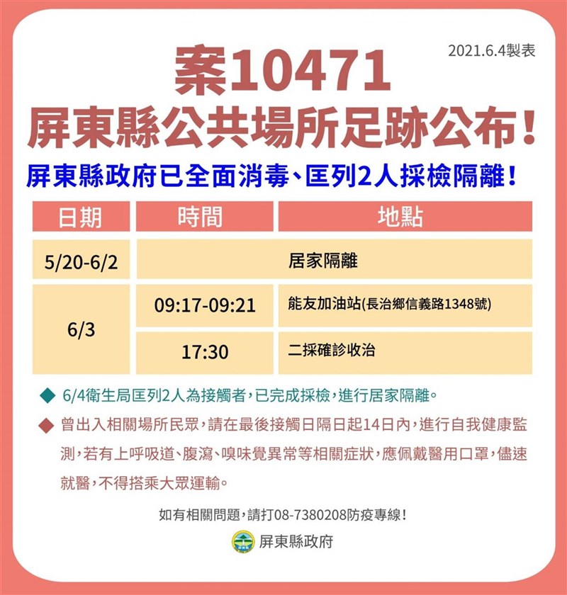 外縣市來屏足跡未第一時間被告知潘孟安憂破口 地方 中央社cna