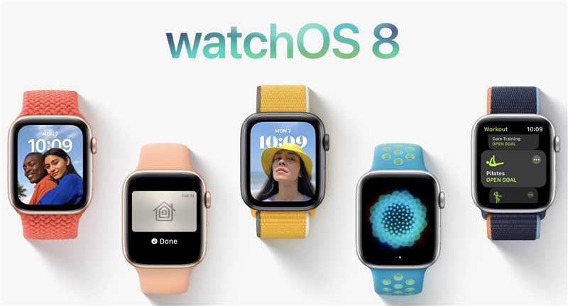 watchOS 8中,加入2種全新的體能訓練類型「太極」與「皮拉提斯」,以及凸顯照片重點的全新人像錶面。(圖取自蘋果公司網頁apple.com)