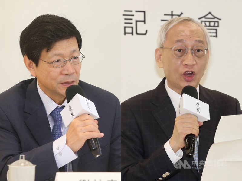 總統府21日發布總統令,任命劉扶東(左)、黃進興(右)為中央研究院副院長。(中央社檔案照片)