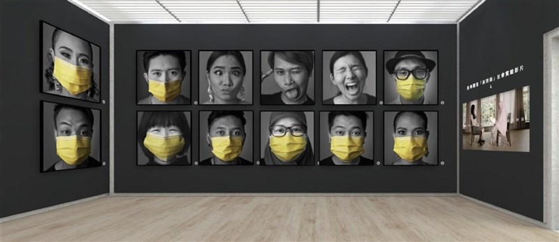 公益團體One-Forty於24日推出線上3D互動式展廳「1/40〞立體攝影展」,在「面對面」展區中展出東南亞移工與台灣人戴上口罩後所拍下的個人肖像特寫。(One-Forty提供)中央社記者陳秉弘傳真 110年6月24日