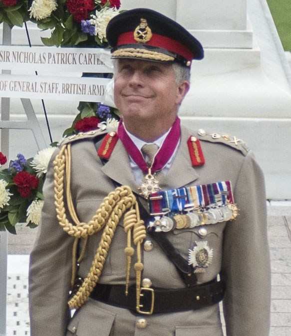 英國國防參謀長卡特(圖)確診,目前國防大臣與6位軍方高層已自主隔離。(圖取自維基共享資源,版權屬公有領域)