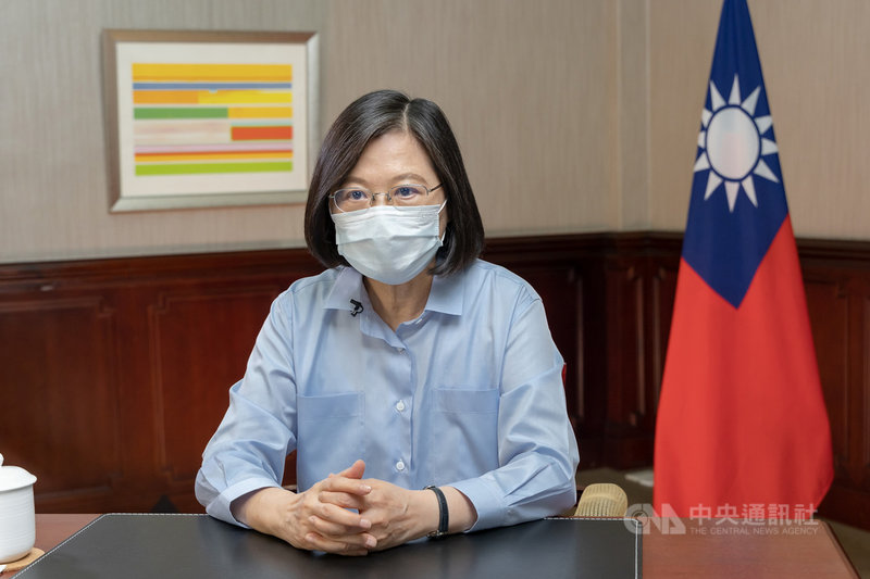 總統蔡英文29日表示,TIFA明天即將召開會談,這是台灣對外貿易非常重要的一大步。(總統府提供)中央社記者溫貴香傳真 110年6月29日